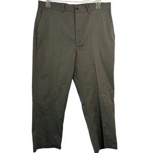 David Taylor Chino Pants 38x29 Olive Green Excellent